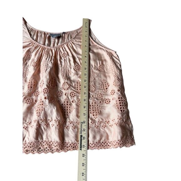 Anthropologie Vanessa Virginia Top Light Pink Sadie Eyelet Lace size 0 Sleeveles - Picture 5 of 9